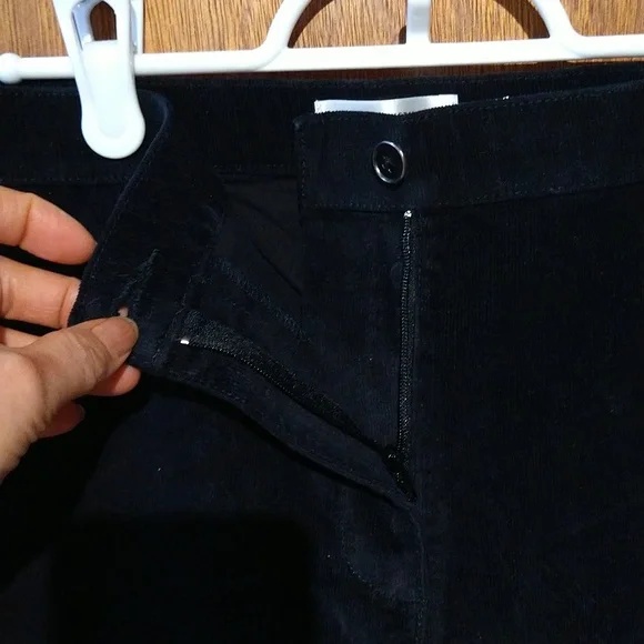 Size 8P Northern Reflections essential slim black corduroy pants - Picture 6 of 15